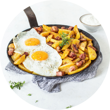 Bratkartoffeln mit Spiegelei