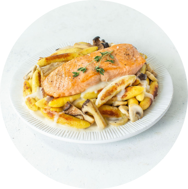 Schupfnudeln mit Lachs